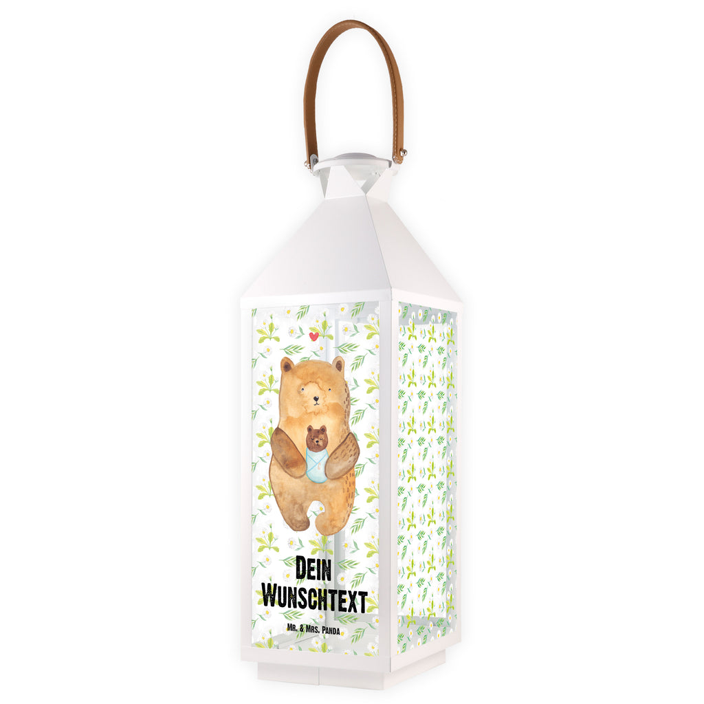 Personalisierte Deko Laterne Bär mit Baby Gartenlampe, Gartenleuchte, Gartendekoration, Gartenlicht, Laterne  kleine Laternen, XXL Laternen, Laterne groß, Bär, Teddy, Teddybär, Eltern, Mutter, Baby, Taufe, Geburt, Nichte, Neffe, Enkel, Enkelin, Täufling, Geburtstag, Glückwunsch