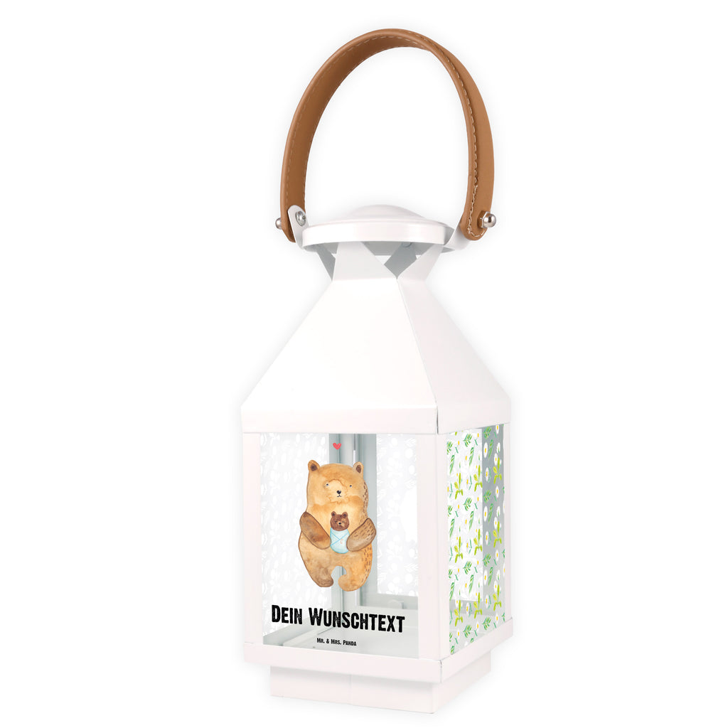 Personalisierte Deko Laterne Bär mit Baby Gartenlampe, Gartenleuchte, Gartendekoration, Gartenlicht, Laterne  kleine Laternen, XXL Laternen, Laterne groß, Bär, Teddy, Teddybär, Eltern, Mutter, Baby, Taufe, Geburt, Nichte, Neffe, Enkel, Enkelin, Täufling, Geburtstag, Glückwunsch