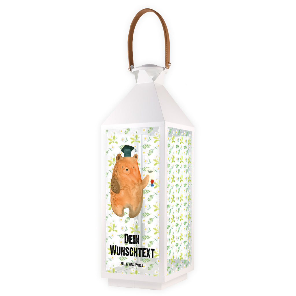 Personalisierte Deko Laterne Prüfungsbär Gartenlampe, Gartenleuchte, Gartendekoration, Gartenlicht, Laterne  kleine Laternen, XXL Laternen, Laterne groß, Bär, Teddy, Teddybär, Abitur, Prüfungen, Prüfung bestanden, Abschluss, Zeugnis, Abschlusszeugnis
