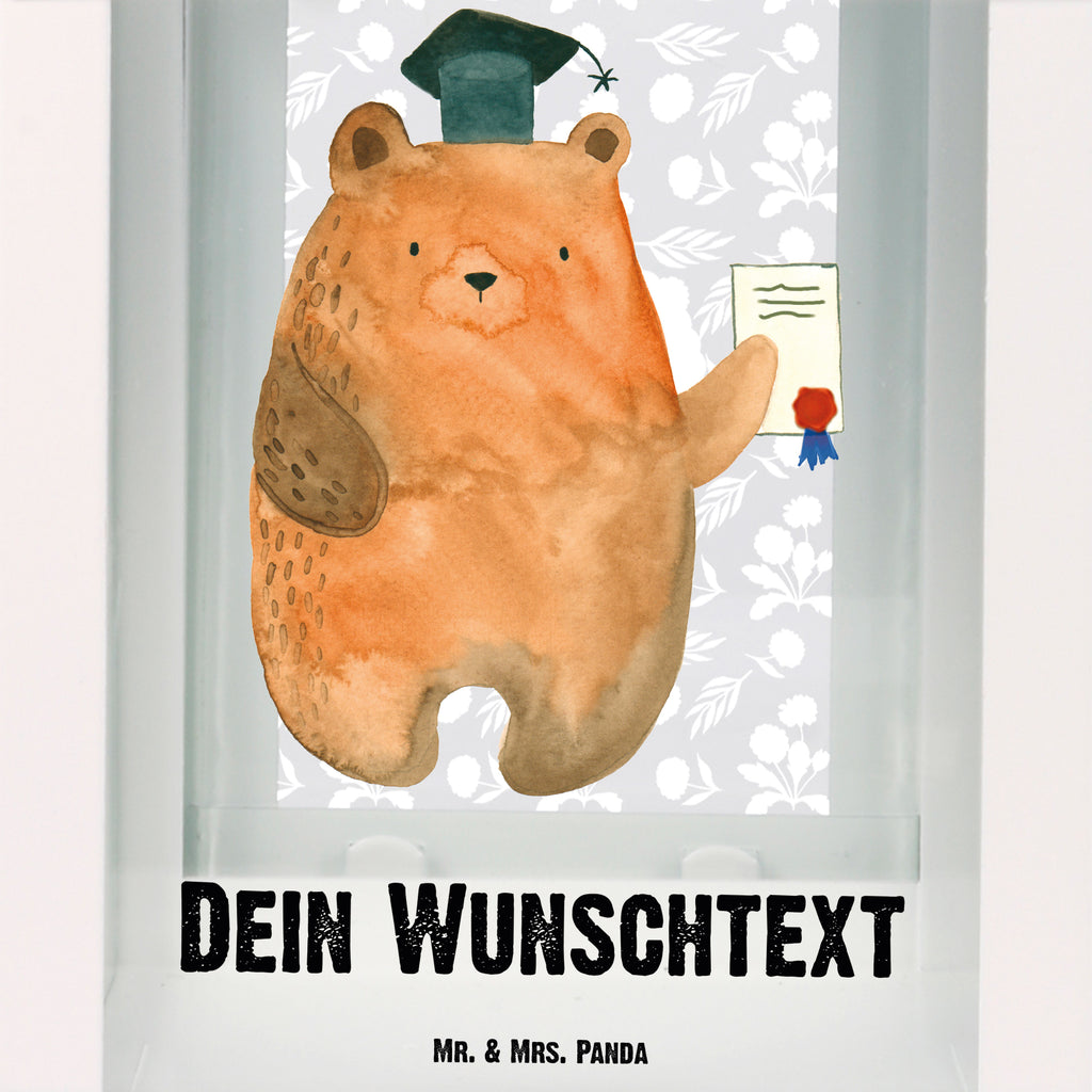 Personalisierte Deko Laterne Prüfungsbär Gartenlampe, Gartenleuchte, Gartendekoration, Gartenlicht, Laterne  kleine Laternen, XXL Laternen, Laterne groß, Bär, Teddy, Teddybär, Abitur, Prüfungen, Prüfung bestanden, Abschluss, Zeugnis, Abschlusszeugnis