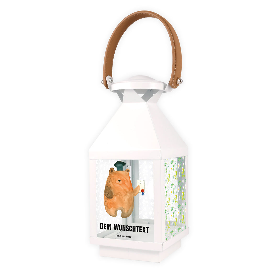 Personalisierte Deko Laterne Prüfungsbär Gartenlampe, Gartenleuchte, Gartendekoration, Gartenlicht, Laterne  kleine Laternen, XXL Laternen, Laterne groß, Bär, Teddy, Teddybär, Abitur, Prüfungen, Prüfung bestanden, Abschluss, Zeugnis, Abschlusszeugnis
