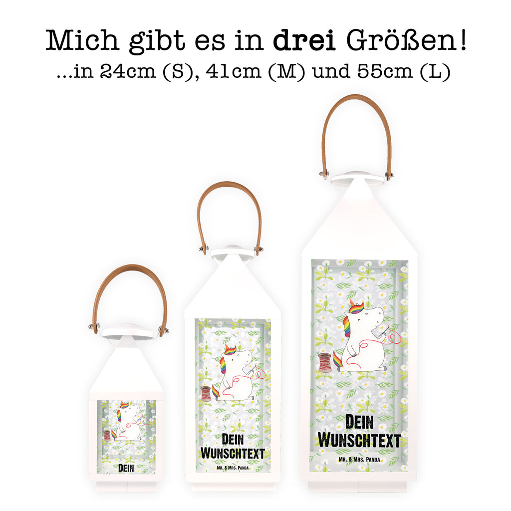 Personalisierte Deko Laterne Einhorn Näherin Gartenlampe, Gartenleuchte, Gartendekoration, Gartenlicht, Laterne  kleine Laternen, XXL Laternen, Laterne groß, Einhorn, Einhörner, Einhorn Deko, Pegasus, Unicorn, Näherin, nähen, Mädchen, Freundin, Häkeln, Stricken, basteln, Nähzimmer
