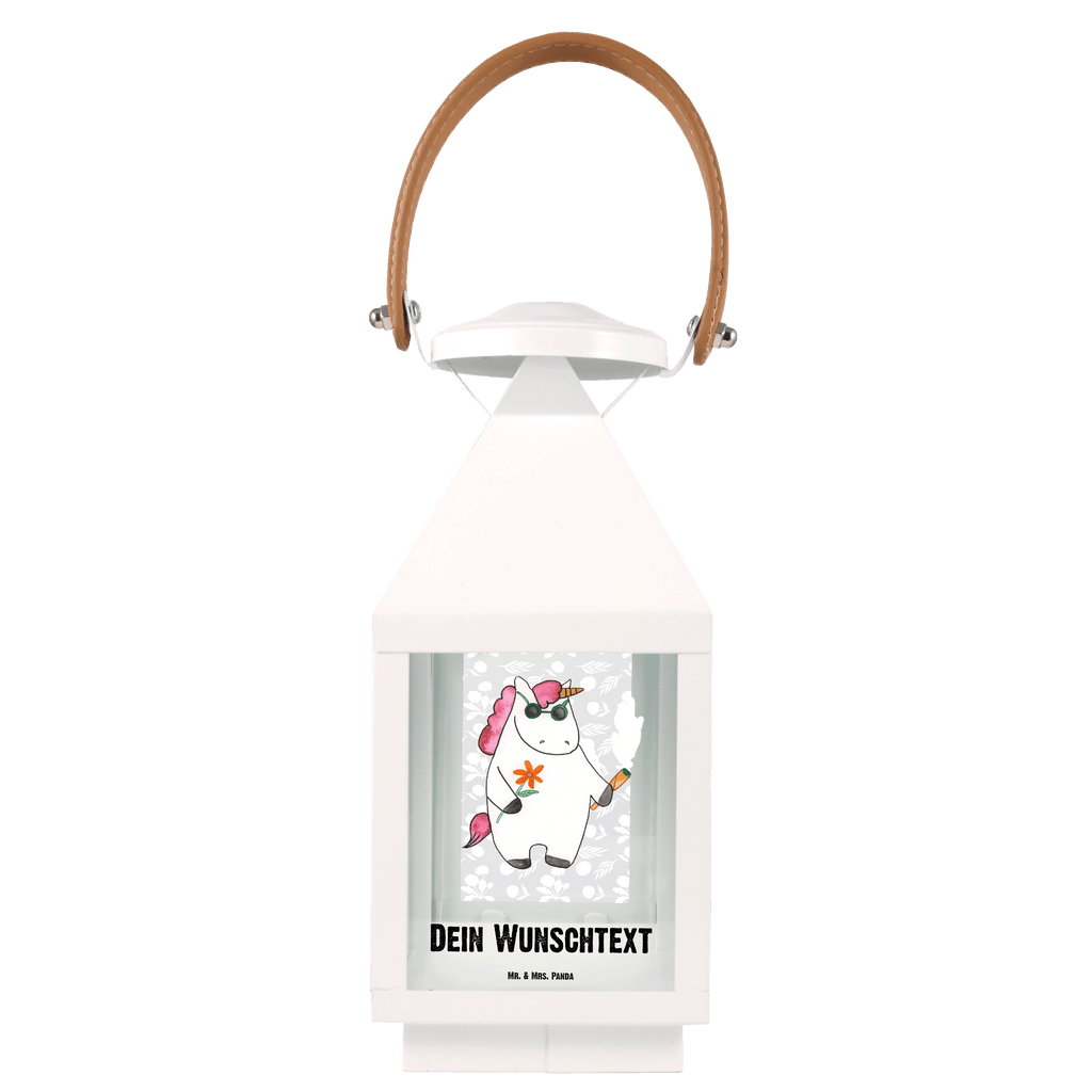 Personalisierte Deko Laterne Einhorn Woodstock Gartenlampe, Gartenleuchte, Gartendekoration, Gartenlicht, Laterne  kleine Laternen, XXL Laternen, Laterne groß, Einhorn, Einhörner, Einhorn Deko, Pegasus, Unicorn, Kiffen, Joint, Zigarette, Alkohol, Party, Spaß. lustig, witzig, Woodstock