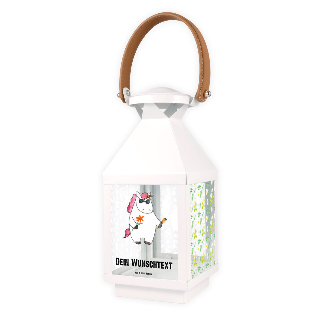 Personalisierte Deko Laterne Einhorn Woodstock Gartenlampe, Gartenleuchte, Gartendekoration, Gartenlicht, Laterne  kleine Laternen, XXL Laternen, Laterne groß, Einhorn, Einhörner, Einhorn Deko, Pegasus, Unicorn, Kiffen, Joint, Zigarette, Alkohol, Party, Spaß. lustig, witzig, Woodstock