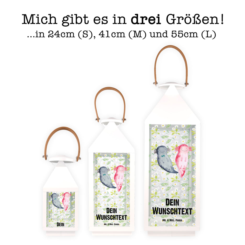 Personalisierte Deko Laterne Axolotl Axel+Lotte Gartenlampe, Gartenleuchte, Gartendekoration, Gartenlicht, Laterne  kleine Laternen, XXL Laternen, Laterne groß, Axolotl, Molch, Axolot, Schwanzlurch, Lurch, Lurche, Liebe, große Liebe, Liebesbeweis, Freund, Verlobter, Ehemann, Jahrestag, Valentinstag