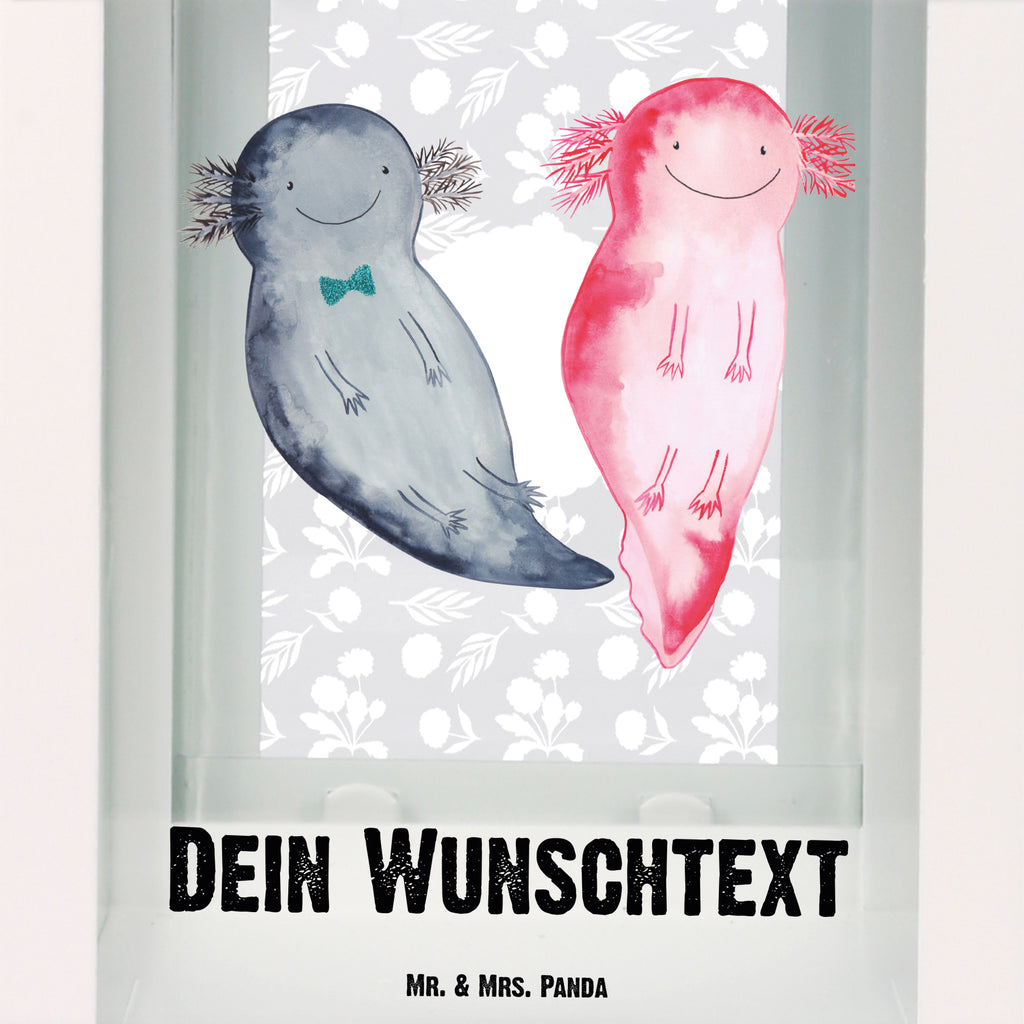Personalisierte Deko Laterne Axolotl Axel+Lotte Gartenlampe, Gartenleuchte, Gartendekoration, Gartenlicht, Laterne  kleine Laternen, XXL Laternen, Laterne groß, Axolotl, Molch, Axolot, Schwanzlurch, Lurch, Lurche, Liebe, große Liebe, Liebesbeweis, Freund, Verlobter, Ehemann, Jahrestag, Valentinstag