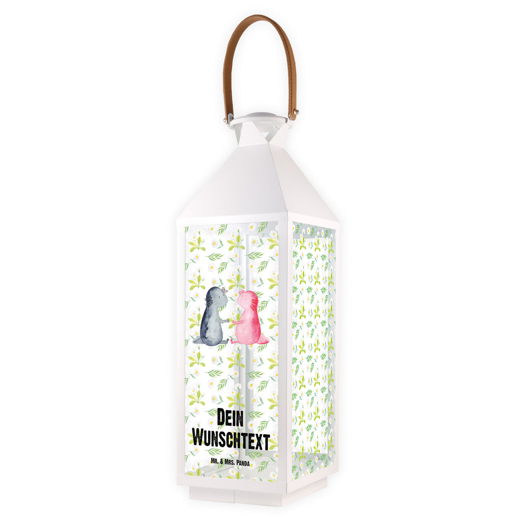 Personalisierte Deko Laterne Axolotl Liebe Gartenlampe, Gartenleuchte, Gartendekoration, Gartenlicht, Laterne  kleine Laternen, XXL Laternen, Laterne groß, Axolotl, Molch, Axolot, Schwanzlurch, Lurch, Lurche, Liebe, große Liebe, Liebesbeweis, Freund, Verlobter, Ehemann, Jahrestag, Valentinstag