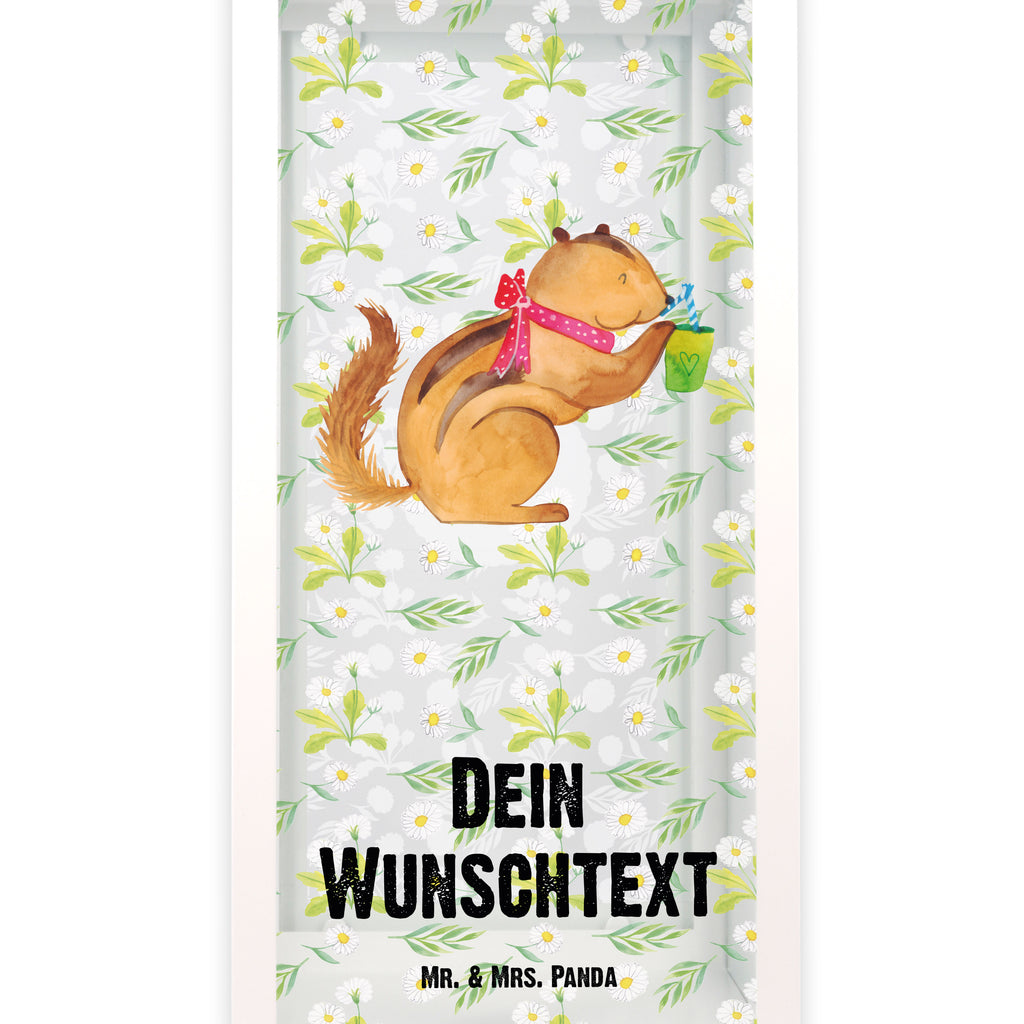 Personalisierte Deko Laterne Eichhörnchen Smoothie Gartenlampe, Gartenleuchte, Gartendekoration, Gartenlicht, Laterne  kleine Laternen, XXL Laternen, Laterne groß, Tiermotive, Gute Laune, lustige Sprüche, Tiere, Green Smoothies, Diät, Abnehmen, Streifenhörnchen, Eichhörnchen
