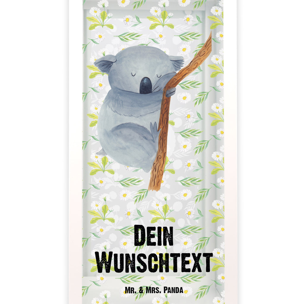 Personalisierte Deko Laterne Koalabär Gartenlampe, Gartenleuchte, Gartendekoration, Gartenlicht, Laterne  kleine Laternen, XXL Laternen, Laterne groß, Tiermotive, Gute Laune, lustige Sprüche, Tiere, Koala, träumen, Traum, schlafen, Schlafzimmer, Traumland, Bär, Koalabär