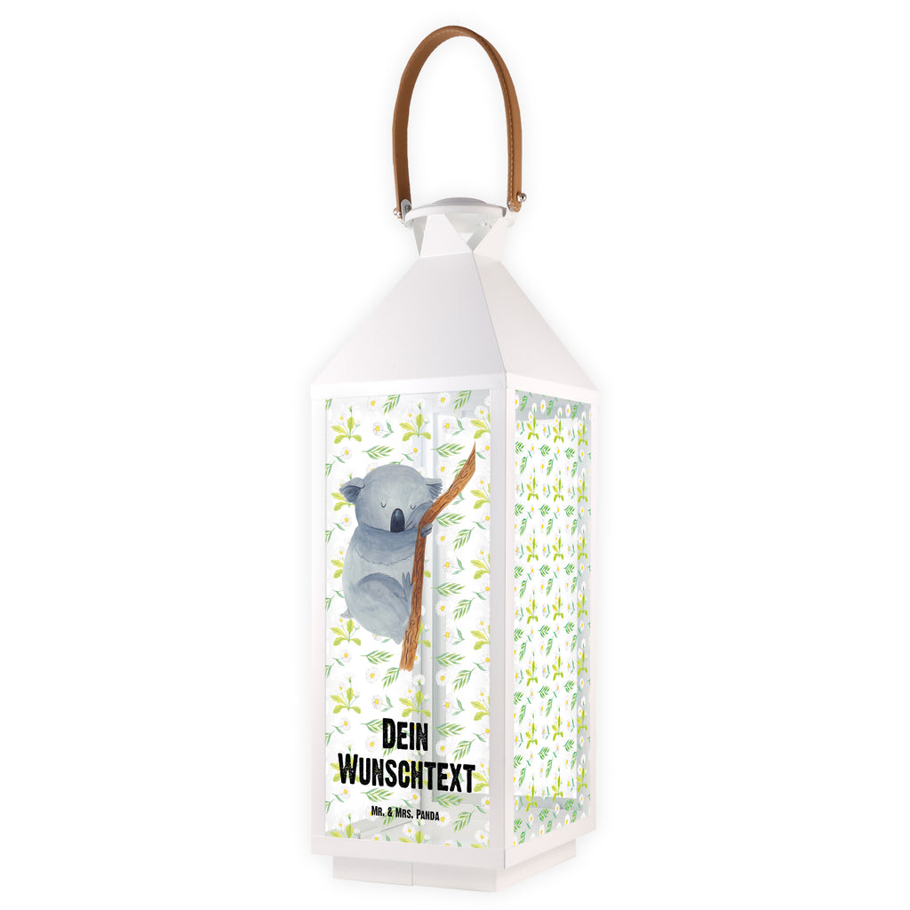 Personalisierte Deko Laterne Koalabär Gartenlampe, Gartenleuchte, Gartendekoration, Gartenlicht, Laterne  kleine Laternen, XXL Laternen, Laterne groß, Tiermotive, Gute Laune, lustige Sprüche, Tiere, Koala, träumen, Traum, schlafen, Schlafzimmer, Traumland, Bär, Koalabär
