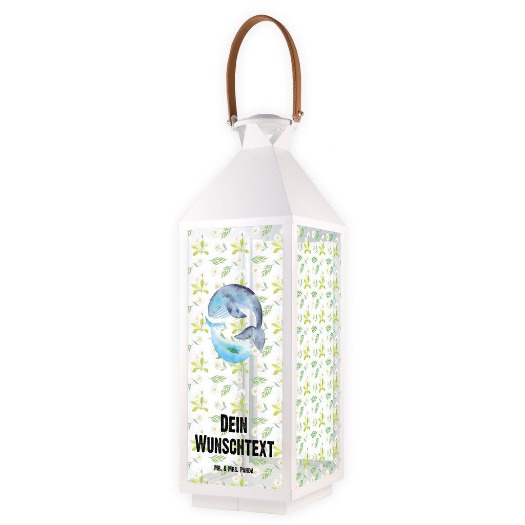 Personalisierte Deko Laterne Walfisch & Thunfisch Gartenlampe, Gartenleuchte, Gartendekoration, Gartenlicht, Laterne  kleine Laternen, XXL Laternen, Laterne groß, süße Tiermotive, gute Laune, lustige Sprüche, Tiere, Wal, Wahl, Tunfisch, Wortwitz lustig, Spruch lustig, Flachwitz, Witz, Spruch des Tages, Flachwitz Geschenk