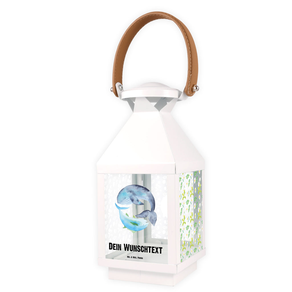 Personalisierte Deko Laterne Walfisch & Thunfisch Gartenlampe, Gartenleuchte, Gartendekoration, Gartenlicht, Laterne  kleine Laternen, XXL Laternen, Laterne groß, süße Tiermotive, gute Laune, lustige Sprüche, Tiere, Wal, Wahl, Tunfisch, Wortwitz lustig, Spruch lustig, Flachwitz, Witz, Spruch des Tages, Flachwitz Geschenk