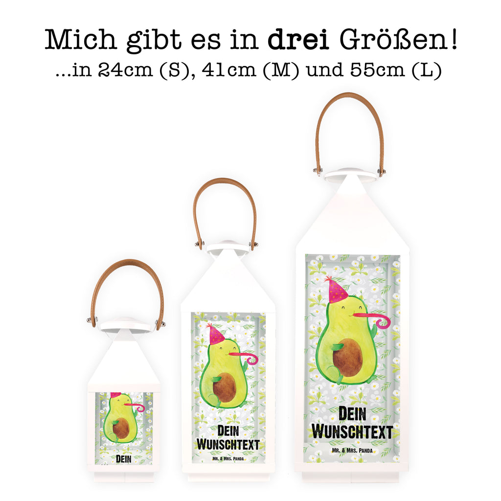 Personalisierte Deko Laterne Avocado Partyhupe Gartenlampe, Gartenleuchte, Gartendekoration, Gartenlicht, Laterne  kleine Laternen, XXL Laternen, Laterne groß, Avocado, Veggie, Vegan, Gesund, Party, Feierlichkeit, Feier, Fete, Geburtstag, Gute Laune, Tröte