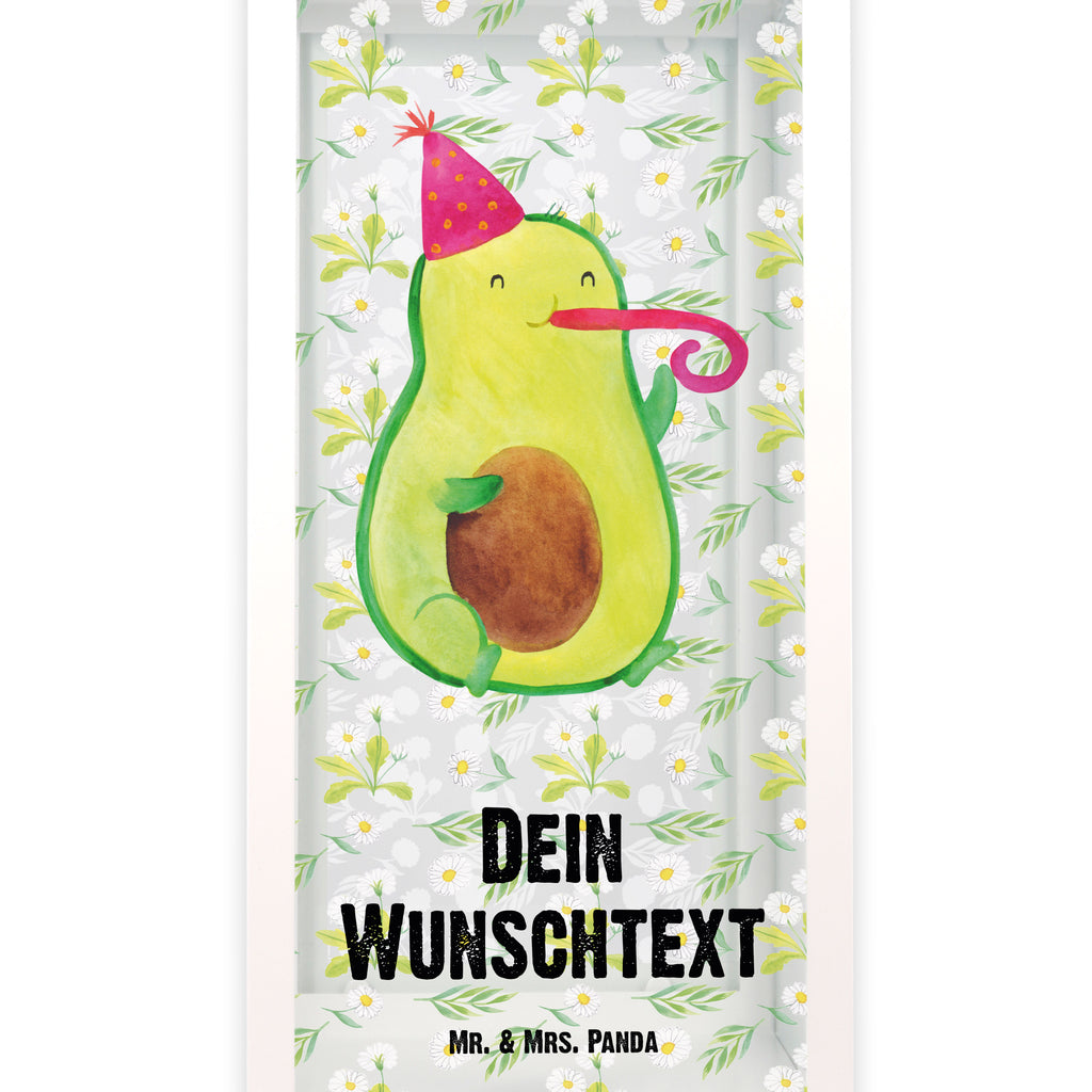 Personalisierte Deko Laterne Avocado Party Time Gartenlampe, Gartenleuchte, Gartendekoration, Gartenlicht, Laterne  kleine Laternen, XXL Laternen, Laterne groß, Avocado, Veggie, Vegan, Gesund