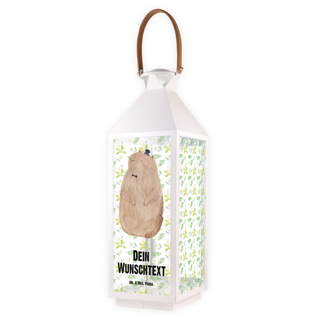 Personalisierte Deko Laterne Murmeltier Gartenlampe, Gartenleuchte, Gartendekoration, Gartenlicht, Laterne  kleine Laternen, XXL Laternen, Laterne groß, süße Tiermotive, gute Laune, lustige Sprüche, Tiere, Murmeltier, Knigge, Fröhlichkeit, Freundlichkeit, Respekt, Anstand