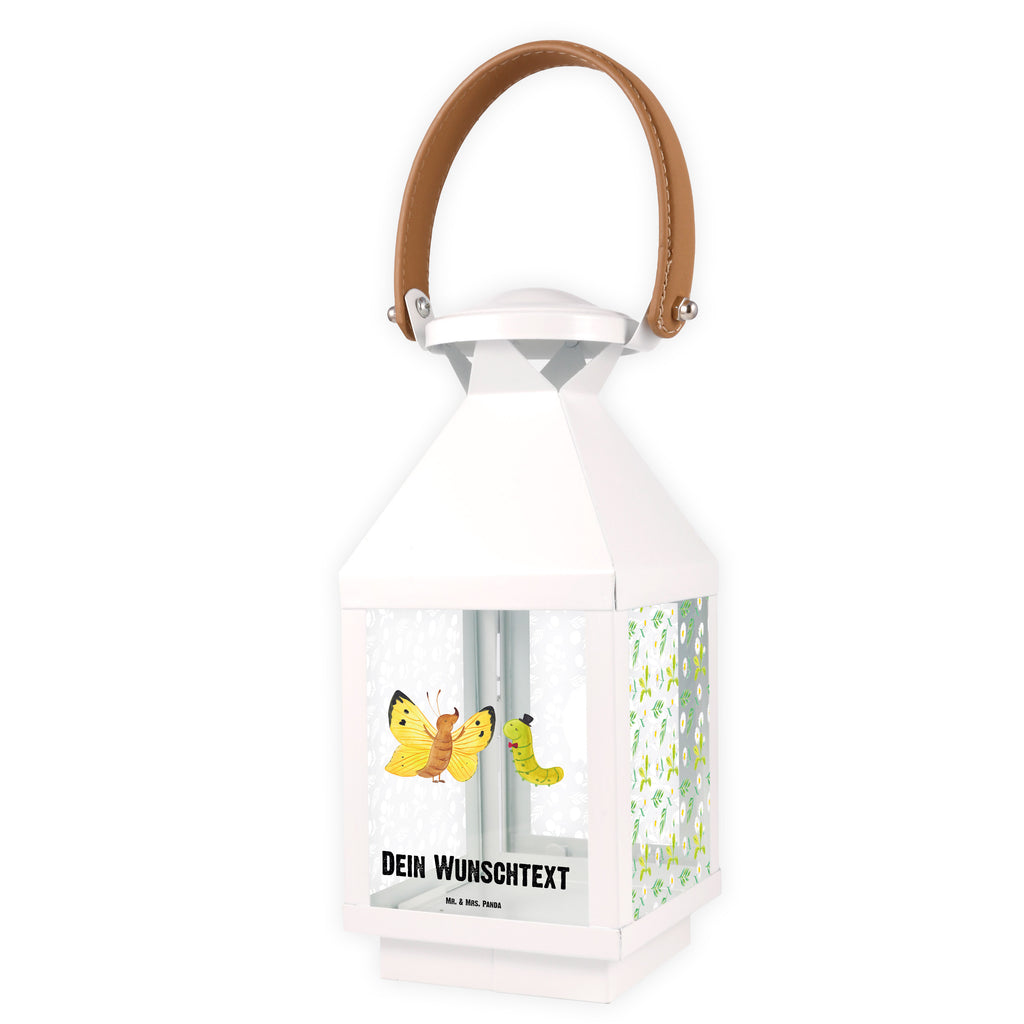 Personalisierte Deko Laterne Raupe & Schmetterling Gartenlampe, Gartenleuchte, Gartendekoration, Gartenlicht, Laterne  kleine Laternen, XXL Laternen, Laterne groß, süße Tiermotive, gute Laune, lustige Sprüche, Tiere, Raupe, Schmetterling, Zitronenfalter, Entwicklung, Erwachsen werden, Kokon, Hut, Hütchen, Schönheit, Aufwachsen