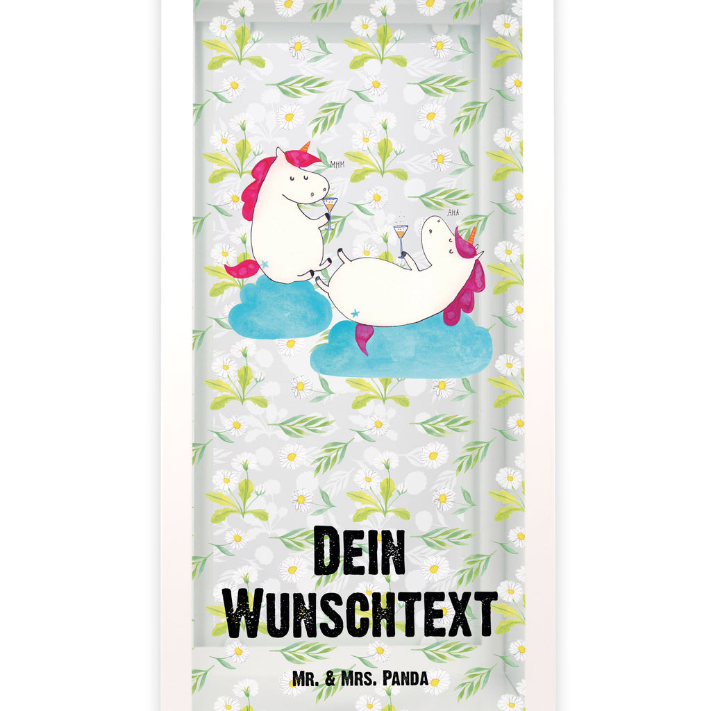 Personalisierte Deko Laterne Einhörner Sekt Gartenlampe, Gartenleuchte, Gartendekoration, Gartenlicht, Laterne  kleine Laternen, XXL Laternen, Laterne groß, Einhorn, Einhörner, Einhorn Deko, Pegasus, Unicorn, Freundinnen, Freundin, BFF, Sekt, Mädelsabend, Spaß, Party, Korken, Anstoßen, Beste