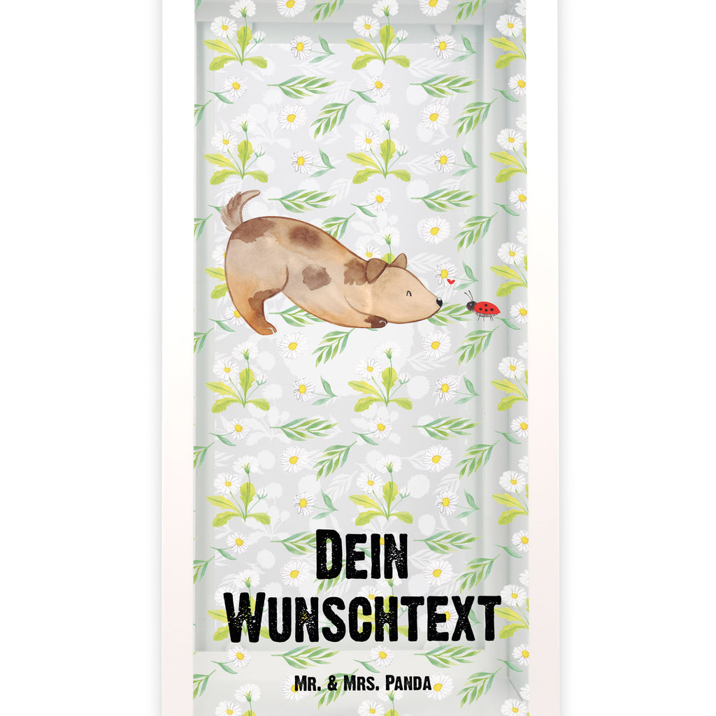 Personalisierte Deko Laterne Hund Marienkäfer Gartenlampe, Gartenleuchte, Gartendekoration, Gartenlicht, Laterne  kleine Laternen, XXL Laternen, Laterne groß, Hund, Hundemotiv, Haustier, Hunderasse, Tierliebhaber, Hundebesitzer, Sprüche, Hunde, Hundespruch, Marienkäfer, Mischling, Mischlinghund