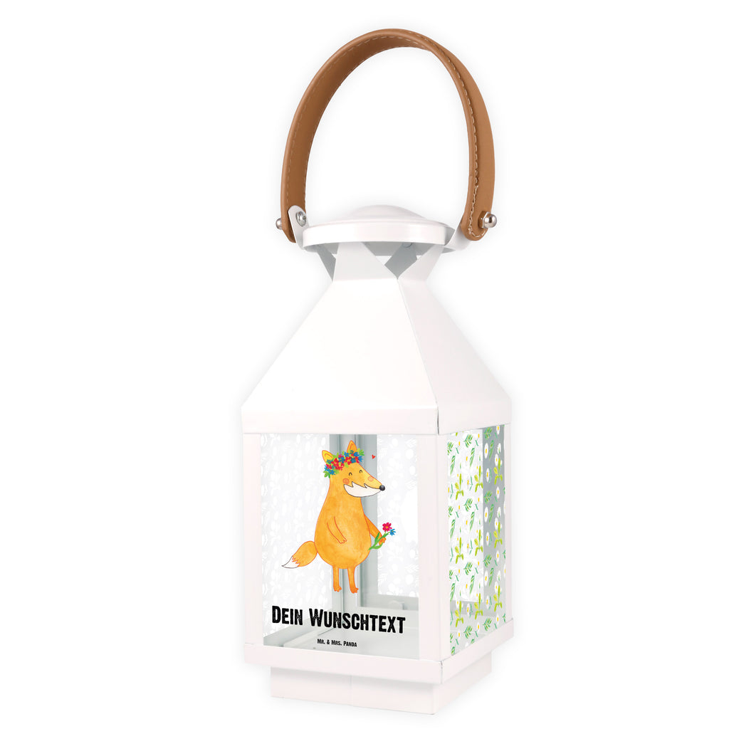 Personalisierte Deko Laterne Fuchs Blumenliebe Gartenlampe, Gartenleuchte, Gartendekoration, Gartenlicht, Laterne  kleine Laternen, XXL Laternen, Laterne groß, Fuchs, Füchse, Fox, Liebe, Freundin, Fuchsmädchen, Blumenmädchen, Freundinnen, Liebesbeweis, Blume, Blumen, Motivation, Freude, ich, mich, Selbstliebe