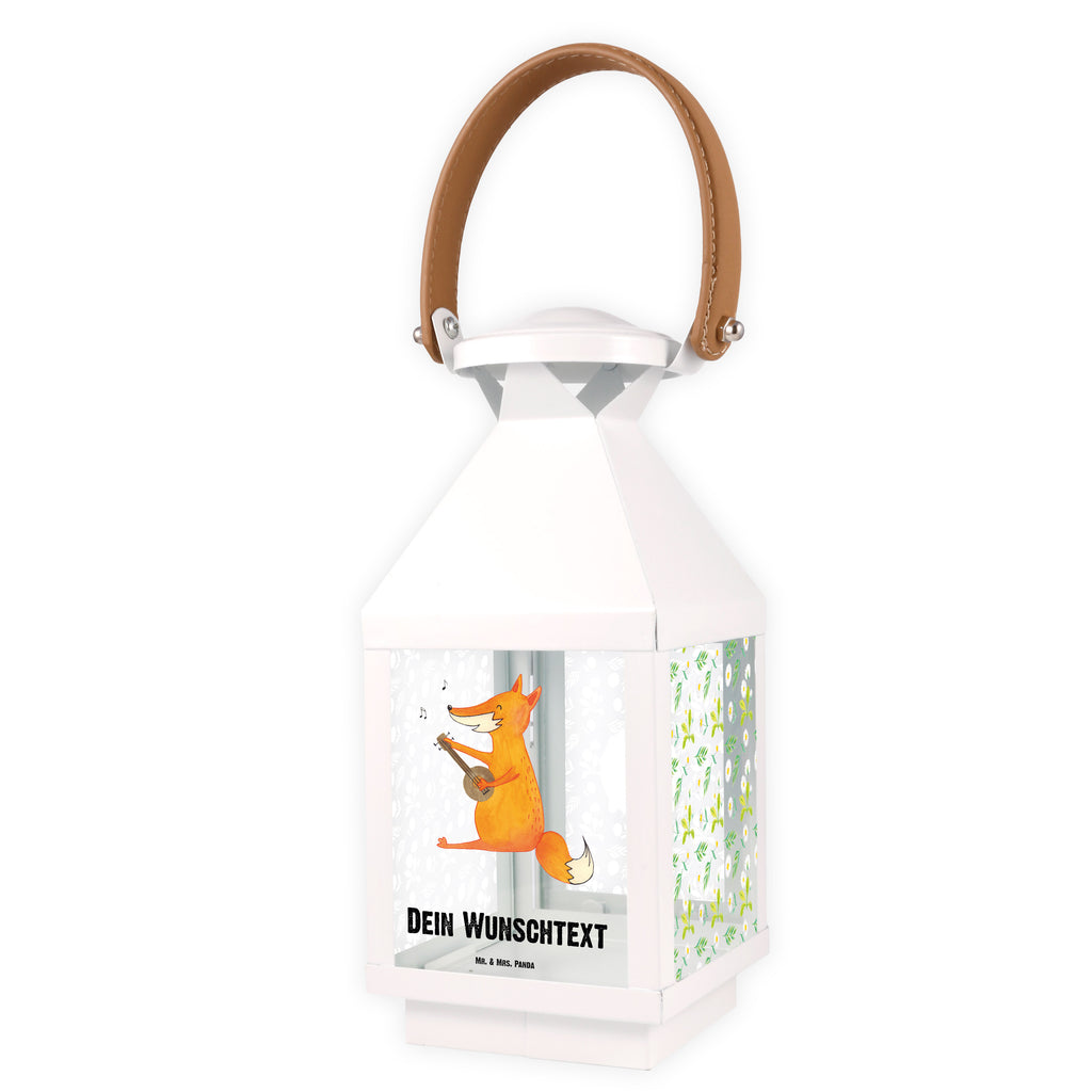 Personalisierte Deko Laterne Fuchs Gitarre Gartenlampe, Gartenleuchte, Gartendekoration, Gartenlicht, Laterne  kleine Laternen, XXL Laternen, Laterne groß, Fuchs, Füchse, Geschenk Musiker, Musik Spruch, Musikerin, Sänger, Sängerin, Gitarre