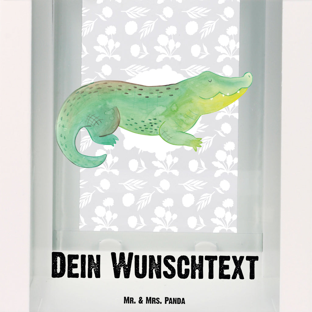 Personalisierte Deko Laterne Krokodil Gartenlampe, Gartenleuchte, Gartendekoration, Gartenlicht, Laterne  kleine Laternen, XXL Laternen, Laterne groß, Meerestiere, Meer, Urlaub, Krokodil, Krokodile, verrückt sein, spontan sein, Abenteuerlust, Reiselust, Freundin, beste Freundin, Lieblingsmensch