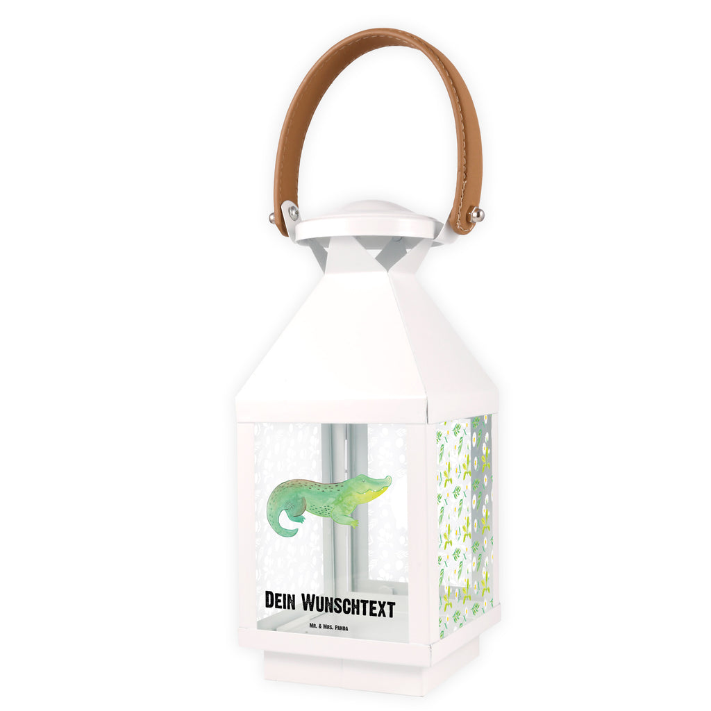 Personalisierte Deko Laterne Krokodil Gartenlampe, Gartenleuchte, Gartendekoration, Gartenlicht, Laterne  kleine Laternen, XXL Laternen, Laterne groß, Meerestiere, Meer, Urlaub, Krokodil, Krokodile, verrückt sein, spontan sein, Abenteuerlust, Reiselust, Freundin, beste Freundin, Lieblingsmensch