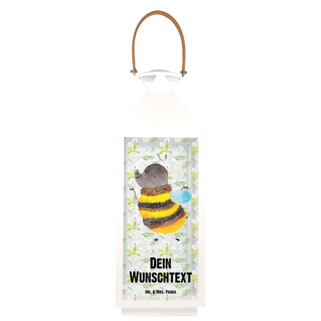 Personalisierte Deko Laterne Hummel flauschig Gartenlampe, Gartenleuchte, Gartendekoration, Gartenlicht, Laterne  kleine Laternen, XXL Laternen, Laterne groß, Tiermotive, Gute Laune, lustige Sprüche, Tiere, Hummel, Flauschig, Biene, Blume, Natur