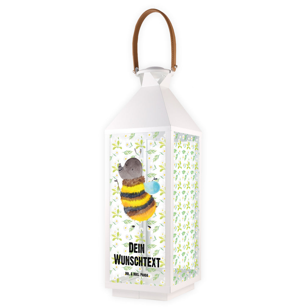 Personalisierte Deko Laterne Hummel flauschig Gartenlampe, Gartenleuchte, Gartendekoration, Gartenlicht, Laterne  kleine Laternen, XXL Laternen, Laterne groß, Tiermotive, Gute Laune, lustige Sprüche, Tiere, Hummel, Flauschig, Biene, Blume, Natur