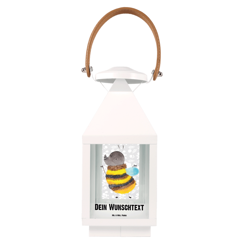 Personalisierte Deko Laterne Hummel flauschig Gartenlampe, Gartenleuchte, Gartendekoration, Gartenlicht, Laterne  kleine Laternen, XXL Laternen, Laterne groß, Tiermotive, Gute Laune, lustige Sprüche, Tiere, Hummel, Flauschig, Biene, Blume, Natur