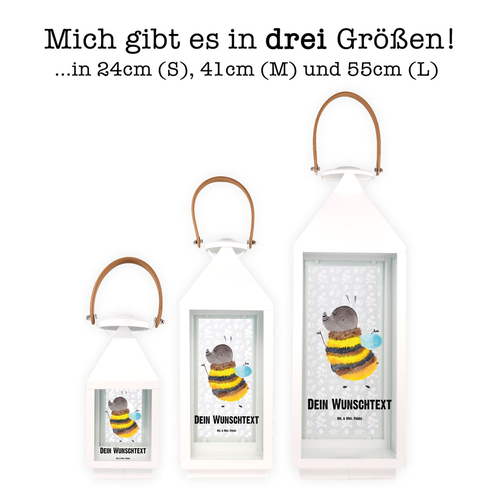 Personalisierte Deko Laterne Hummel flauschig Gartenlampe, Gartenleuchte, Gartendekoration, Gartenlicht, Laterne  kleine Laternen, XXL Laternen, Laterne groß, Tiermotive, Gute Laune, lustige Sprüche, Tiere, Hummel, Flauschig, Biene, Blume, Natur