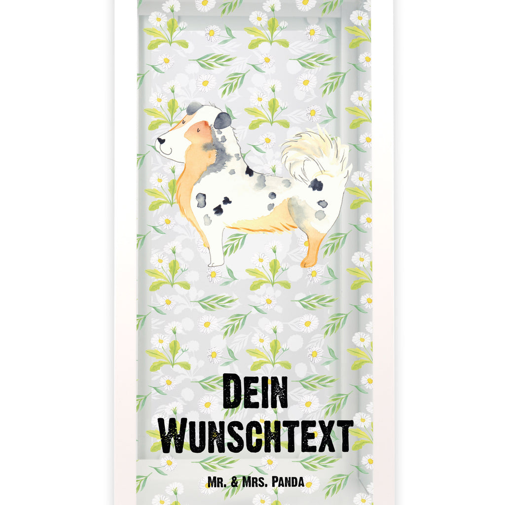 Personalisierte Deko Laterne Australien Shepherd Gartenlampe, Gartenleuchte, Gartendekoration, Gartenlicht, Laterne  kleine Laternen, XXL Laternen, Laterne groß, Hund, Hundemotiv, Haustier, Hunderasse, Tierliebhaber, Hundebesitzer, Sprüche, Australien Shepherd, Shepherd, Hundeliebe, Familienhund, Spruch