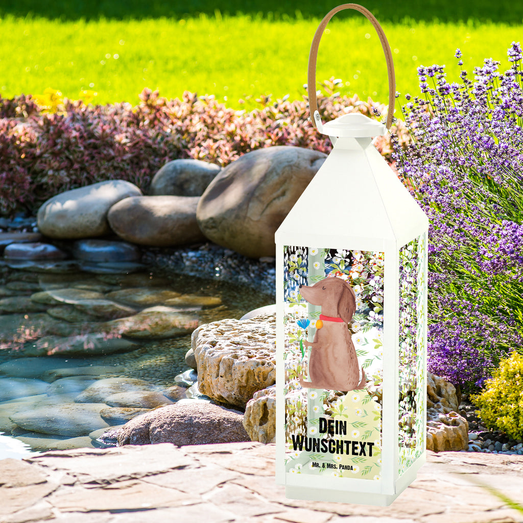 Personalisierte Deko Laterne Hund Blume Gartenlampe, Gartenleuchte, Gartendekoration, Gartenlicht, Laterne  kleine Laternen, XXL Laternen, Laterne groß, Hund, Hundemotiv, Haustier, Hunderasse, Tierliebhaber, Hundebesitzer, Sprüche, Hunde, Frauchen, Hundeliebe
