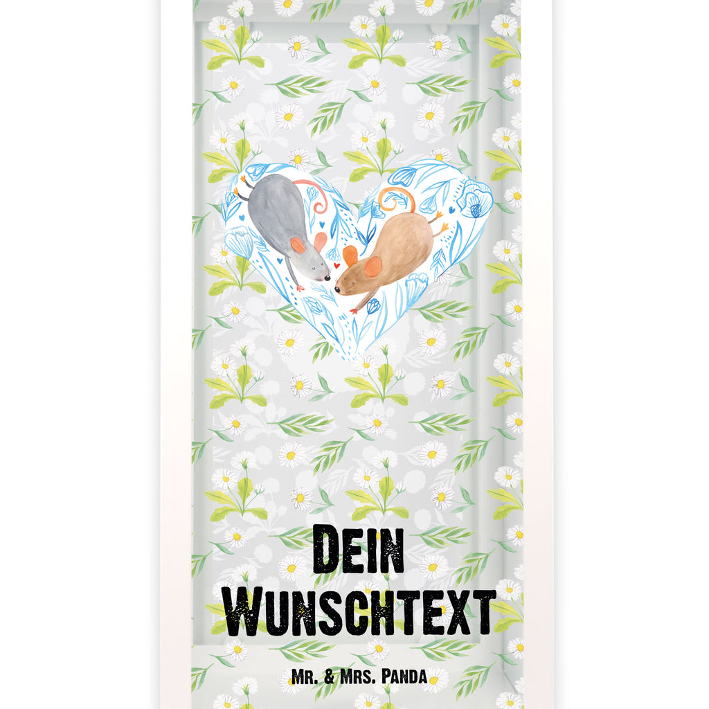 Personalisierte Deko Laterne Mäuse Herz Gartenlampe, Gartenleuchte, Gartendekoration, Gartenlicht, Laterne  kleine Laternen, XXL Laternen, Laterne groß, Liebe, Partner, Freund, Freundin, Ehemann, Ehefrau, Heiraten, Verlobung, Heiratsantrag, Liebesgeschenk, Jahrestag, Hocheitstag, Maus, Mäuse, Liebesbotschaft, Liebesbeweis, Hochzeit, Lieblingsmensch, Gemeinsamkeit, Love, Geschenk für zwei