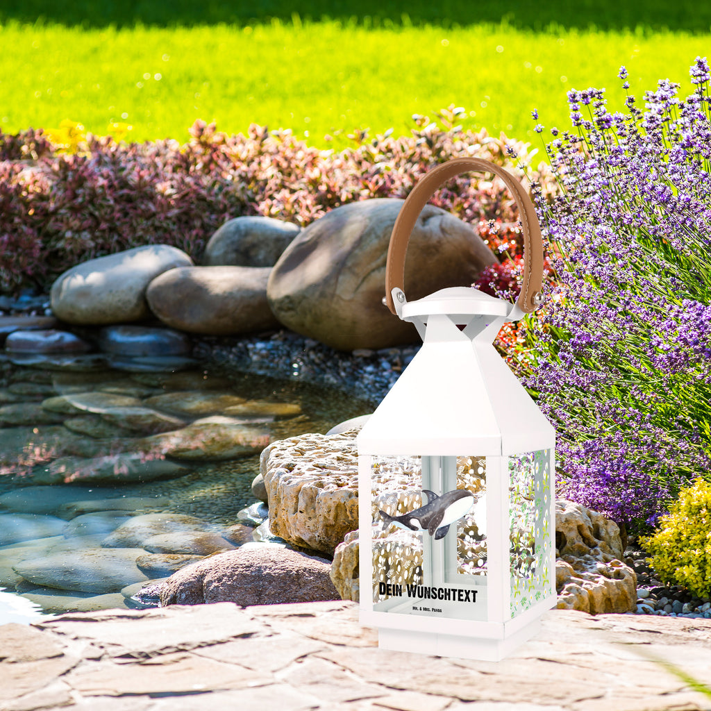 Personalisierte Deko Laterne Orca Gartenlampe, Gartenleuchte, Gartendekoration, Gartenlicht, Laterne  kleine Laternen, XXL Laternen, Laterne groß, Meerestiere, Meer, Urlaub, Orca, Orcas, Killerwal, Wal, Möglichkeiten, Büro, Arbeit, Motivation, Selbstliebe, Neustart, Startup
