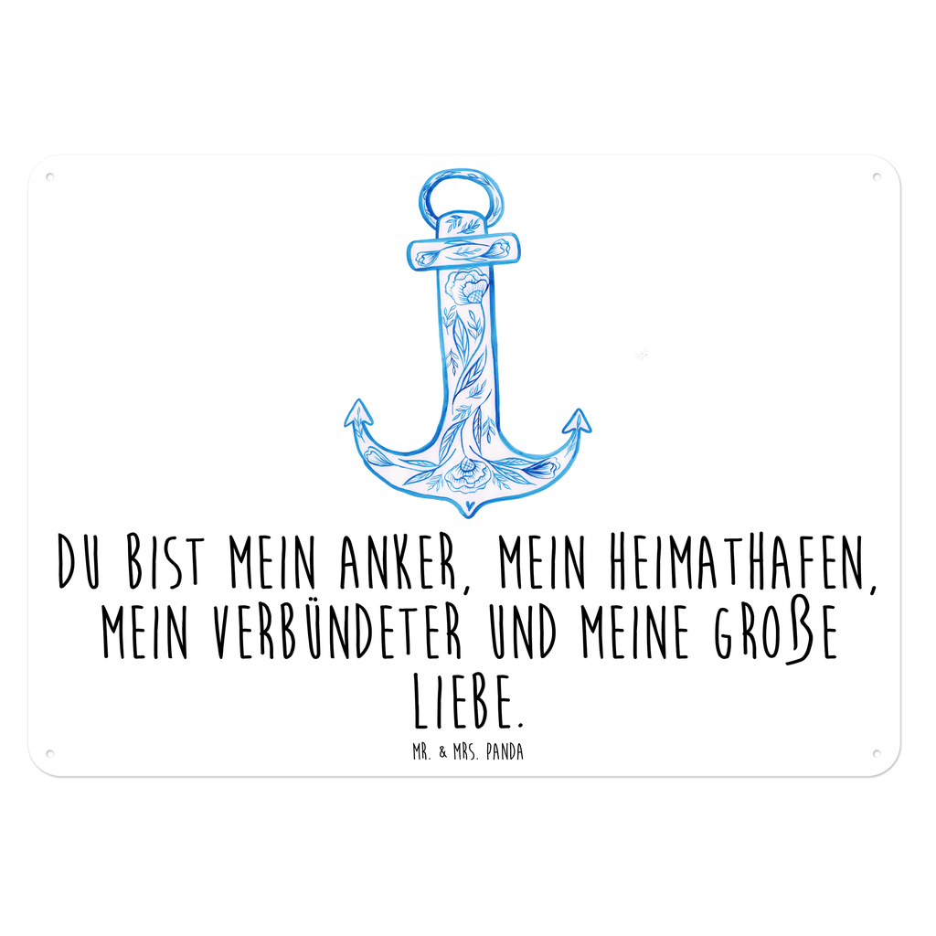 Blechschild Anker Blau  Blechschild, Metallschild, Geschenk Schild, Schild, Magnet-Metall-Schild, Deko Schild, Wandschild, Wand-Dekoration, Türschild, Wandschild, Metallschild  süße Tiermotive, gute Laune, lustige Sprüche, Tiere