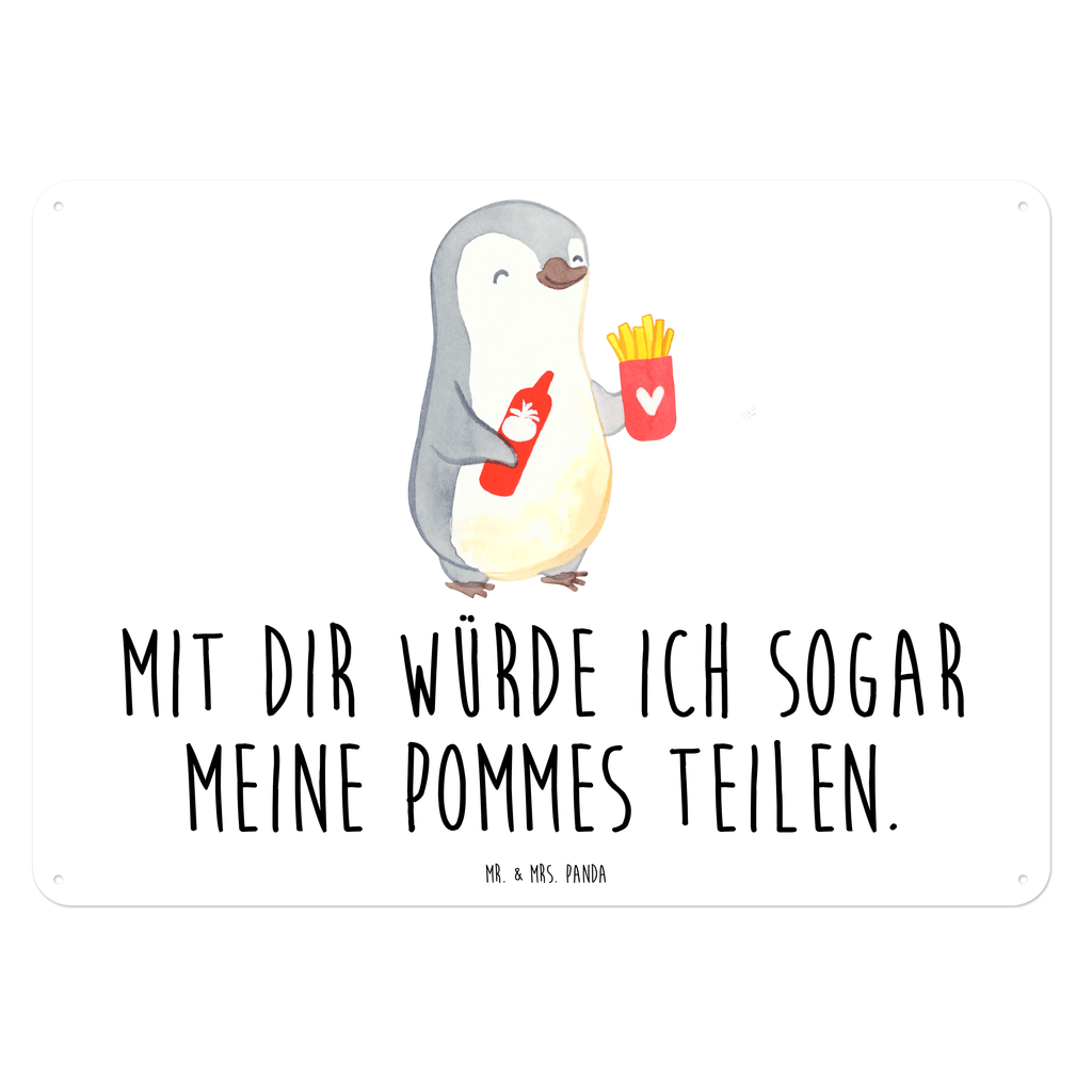 Blechschild Pinguin Pommes Valentinstag, Geschenk für Frauen, Liebesgeschenk, Jahrestag, Hochzeitstag, Mitbringsel, Geschenk für Freundin, Geschenk für Partner, Freund, Liebesbeweis, für Männer, für Ehemann Blechschild, Metallschild, Geschenk Schild, Schild, Magnet-Metall-Schild, Deko Schild, Wandschild, Wand-Dekoration, Türschild, Wandschild, Metallschild  Liebe,  Partner, Freund, Freundin, Ehemann, Ehefrau, Heiraten, Verlobung, Heiratsantrag, Liebesgeschenk, Jahrestag, Hocheitstag
