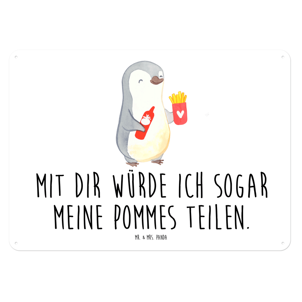Blechschild Pinguin Pommes Valentinstag, Geschenk für Frauen, Liebesgeschenk, Jahrestag, Hochzeitstag, Mitbringsel, Geschenk für Freundin, Geschenk für Partner, Freund, Liebesbeweis, für Männer, für Ehemann Blechschild, Metallschild, Geschenk Schild, Schild, Magnet-Metall-Schild, Deko Schild, Wandschild, Wand-Dekoration, Türschild, Wandschild, Metallschild  Liebe,  Partner, Freund, Freundin, Ehemann, Ehefrau, Heiraten, Verlobung, Heiratsantrag, Liebesgeschenk, Jahrestag, Hocheitstag