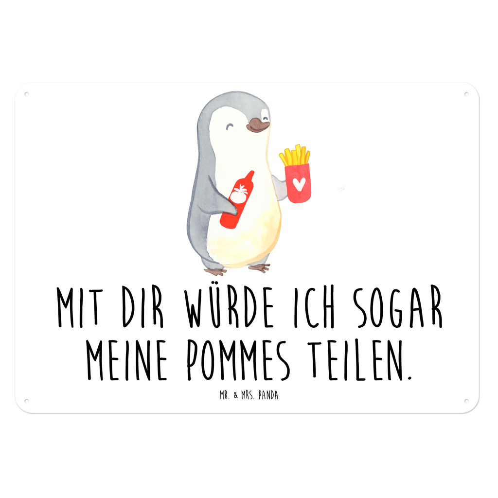 Blechschild Pinguin Pommes Valentinstag, Geschenk für Frauen, Liebesgeschenk, Jahrestag, Hochzeitstag, Mitbringsel, Geschenk für Freundin, Geschenk für Partner, Freund, Liebesbeweis, für Männer, für Ehemann Blechschild, Metallschild, Geschenk Schild, Schild, Magnet-Metall-Schild, Deko Schild, Wandschild, Wand-Dekoration, Türschild, Wandschild, Metallschild  Liebe,  Partner, Freund, Freundin, Ehemann, Ehefrau, Heiraten, Verlobung, Heiratsantrag, Liebesgeschenk, Jahrestag, Hocheitstag