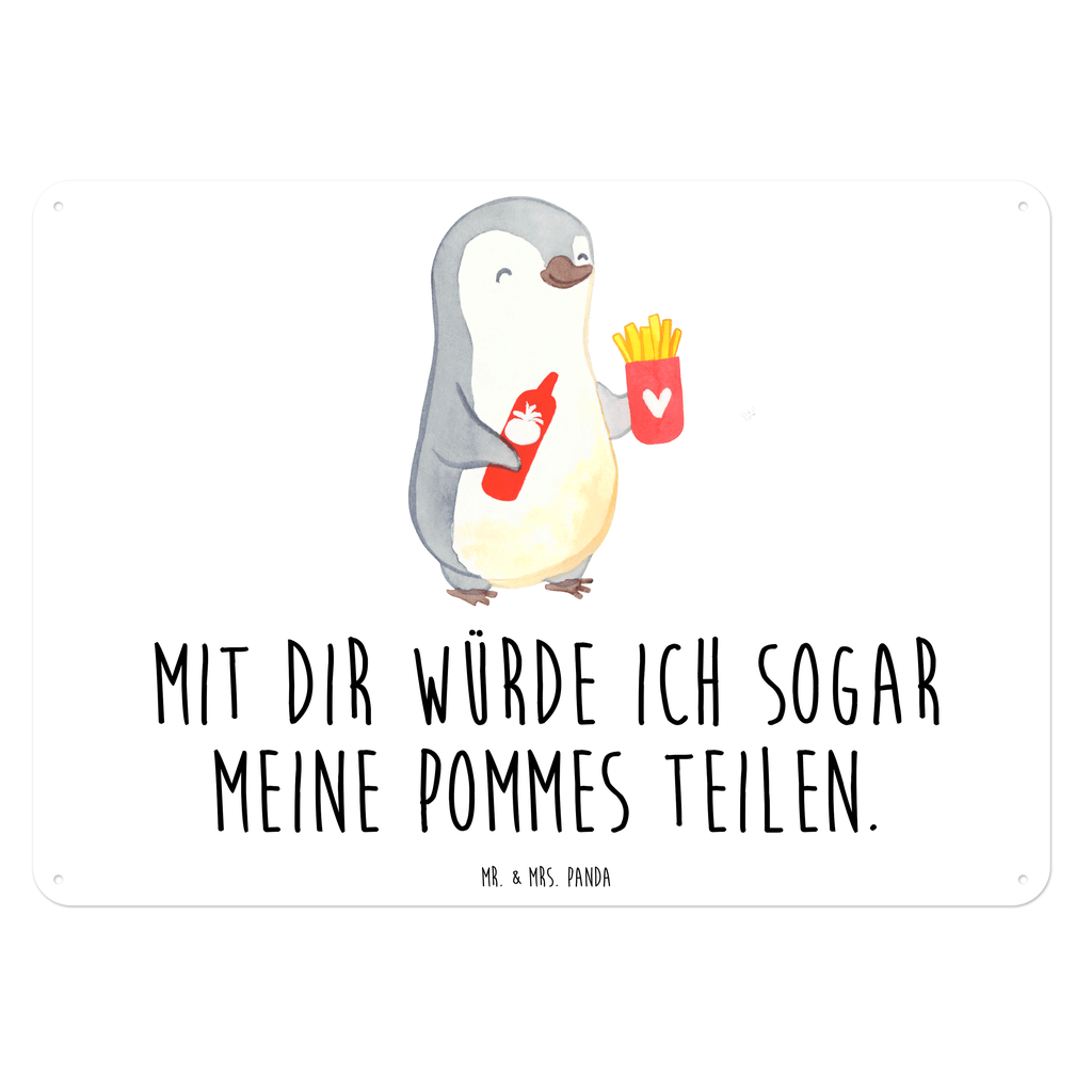 Blechschild Pinguin Pommes Valentinstag, Geschenk für Frauen, Liebesgeschenk, Jahrestag, Hochzeitstag, Mitbringsel, Geschenk für Freundin, Geschenk für Partner, Freund, Liebesbeweis, für Männer, für Ehemann Blechschild, Metallschild, Geschenk Schild, Schild, Magnet-Metall-Schild, Deko Schild, Wandschild, Wand-Dekoration, Türschild, Wandschild, Metallschild  Liebe,  Partner, Freund, Freundin, Ehemann, Ehefrau, Heiraten, Verlobung, Heiratsantrag, Liebesgeschenk, Jahrestag, Hocheitstag