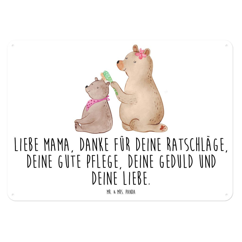 Blechschild Bär mit Kind Blechschild, Metallschild, Geschenk Schild, Schild, Magnet-Metall-Schild, Deko Schild, Wandschild, Wand-Dekoration, Türschild, Familie, Vatertag, Muttertag, Bruder, Schwester, Mama, Papa, Oma, Opa, Geschenk, Mutti, Mutter