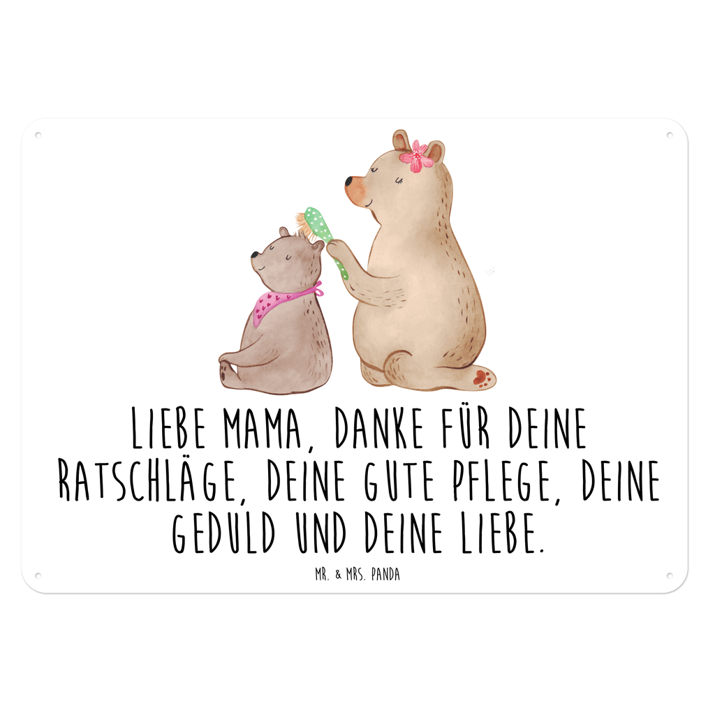 Blechschild Bär mit Kind Blechschild, Metallschild, Geschenk Schild, Schild, Magnet-Metall-Schild, Deko Schild, Wandschild, Wand-Dekoration, Türschild, Familie, Vatertag, Muttertag, Bruder, Schwester, Mama, Papa, Oma, Opa, Geschenk, Mutti, Mutter