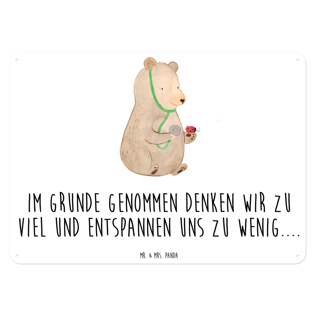 Blechschild Bär Arzt Bär, Arzt, Ärztin, Doktor, Professor, Doktorin, Professorin Blechschild, Metallschild, Geschenk Schild, Schild, Magnet-Metall-Schild, Deko Schild, Wandschild, Wand-Dekoration, Türschild, Wandschild, Metallschild  Bär, Teddy, Teddybär