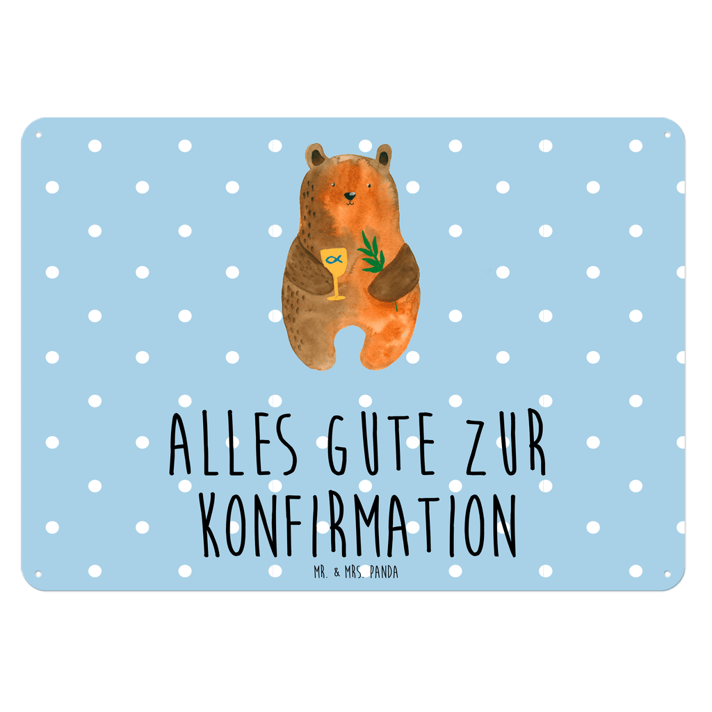 Blechschild Konfirmation-Bär Konfirmation, Kirche, evangelisch, Gottesdienst Blechschild, Metallschild, Geschenk Schild, Schild, Magnet-Metall-Schild, Deko Schild, Wandschild, Wand-Dekoration, Türschild, Wandschild, Metallschild  Bär, Teddy, Teddybär