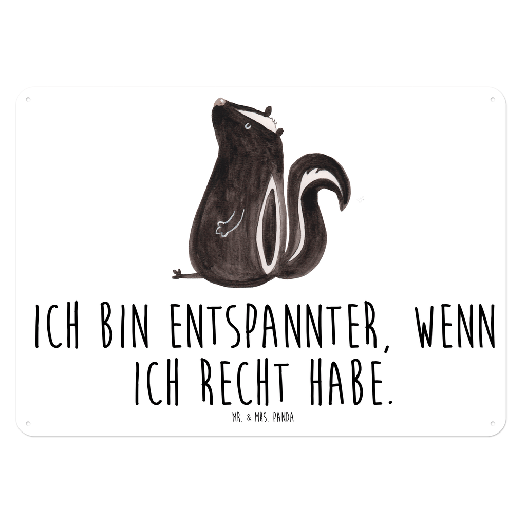 Blechschild Stinktier sitzend Stinktier, Skunk, Wildtier, Raubtier, Stinker, Stinki, Spruch, Büro, Recht, Besserwisser, Blechschild, Metallschild, Geschenk Schild, Schild, Magnet-Metall-Schild, Deko Schild, Wandschild, Wand-Dekoration, Türschild, Wandschild, Metallschild  Stinktier, Skunk