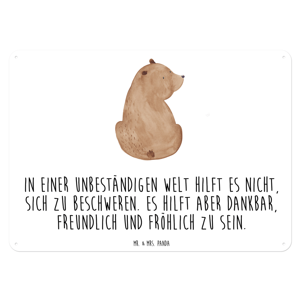 Blechschild Bär Schulterblick Bär, Selbstachtung, Weltansicht, Motivation, Bären, Bärenliebe, Weisheit  Blechschild, Metallschild, Geschenk Schild, Schild, Magnet-Metall-Schild, Deko Schild, Wandschild, Wand-Dekoration, Türschild, Wandschild, Metallschild  Bär, Teddy, Teddybär
