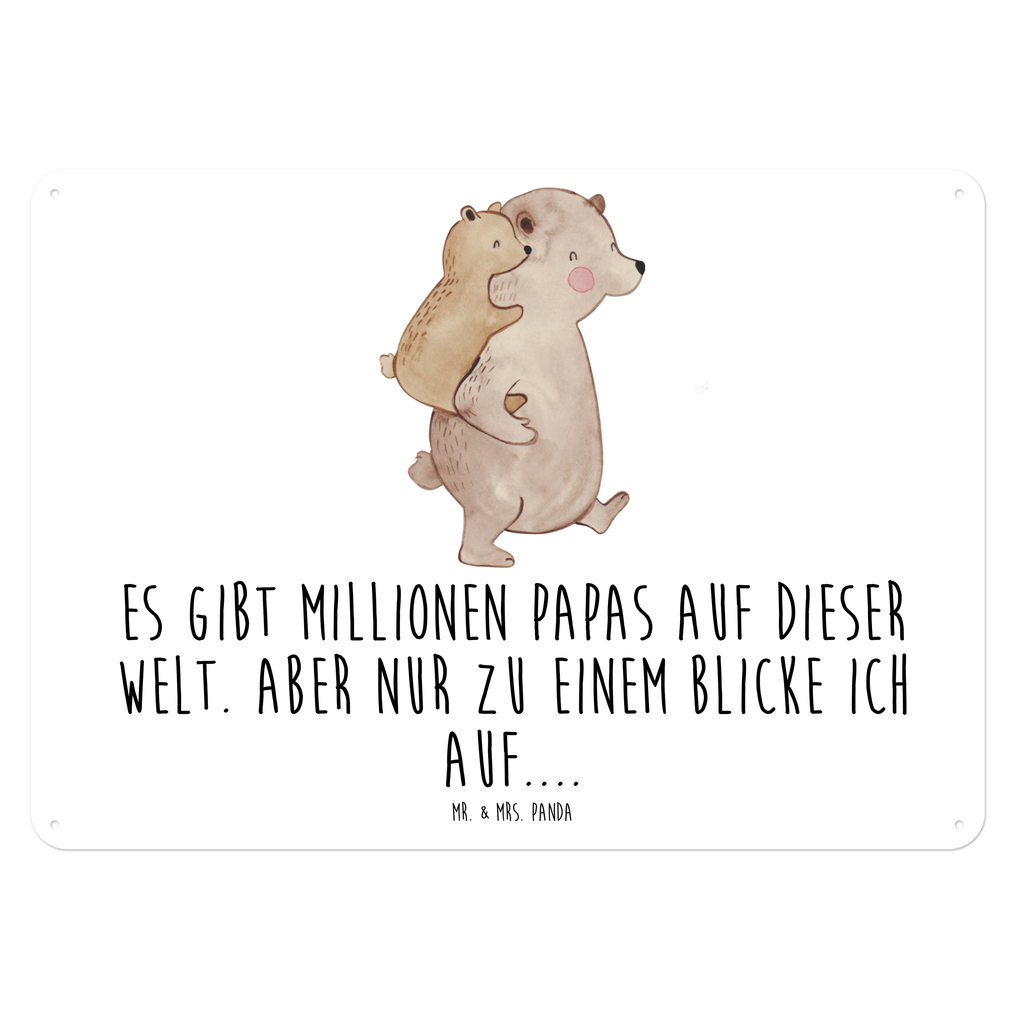 Blechschild Papa Bär Blechschild, Metallschild, Geschenk Schild, Schild, Magnet-Metall-Schild, Deko Schild, Wandschild, Wand-Dekoration, Türschild, Familie, Vatertag, Muttertag, Bruder, Schwester, Mama, Papa, Oma, Opa, Geschenk, Vater, Papi, Vati, Onkel, Geburtstag