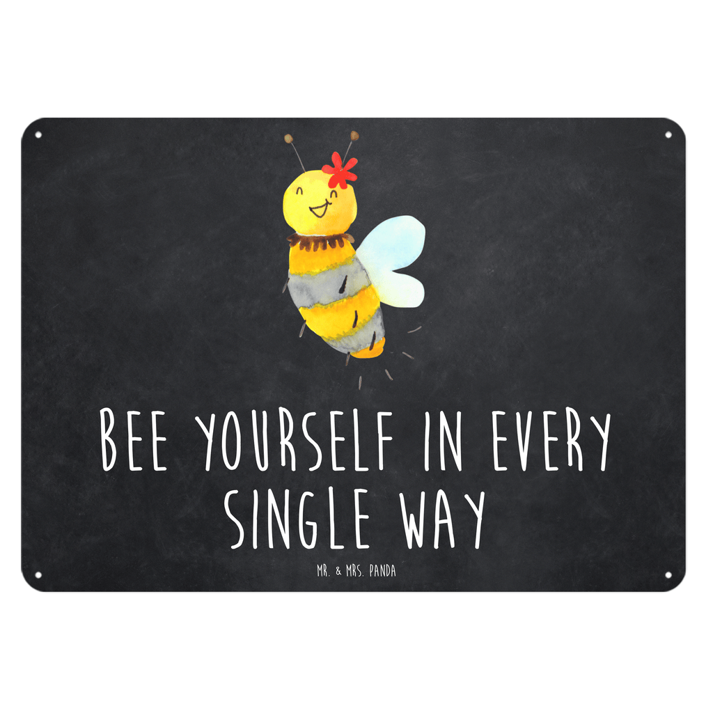 Blechschild Biene Blume  Blechschild, Metallschild, Geschenk Schild, Schild, Magnet-Metall-Schild, Deko Schild, Wandschild, Wand-Dekoration, Türschild, Wandschild, Metallschild  Biene, Wespe, Hummel