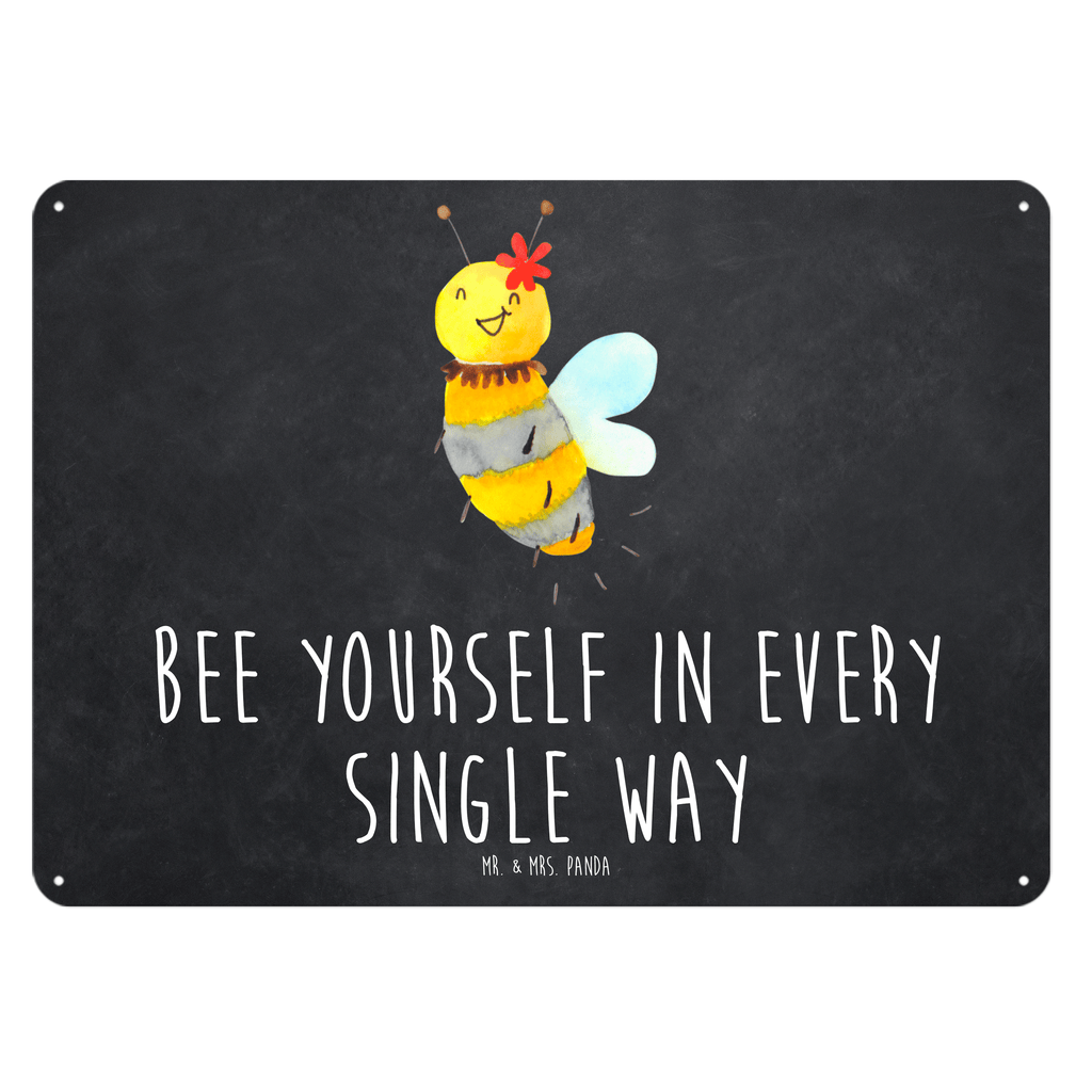 Blechschild Biene Blume  Blechschild, Metallschild, Geschenk Schild, Schild, Magnet-Metall-Schild, Deko Schild, Wandschild, Wand-Dekoration, Türschild, Wandschild, Metallschild  Biene, Wespe, Hummel