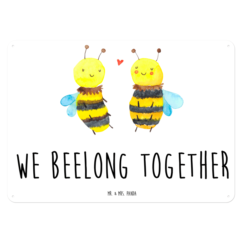 Blechschild Biene Verliebt  Blechschild, Metallschild, Geschenk Schild, Schild, Magnet-Metall-Schild, Deko Schild, Wandschild, Wand-Dekoration, Türschild, Wandschild, Metallschild  Biene, Wespe, Hummel