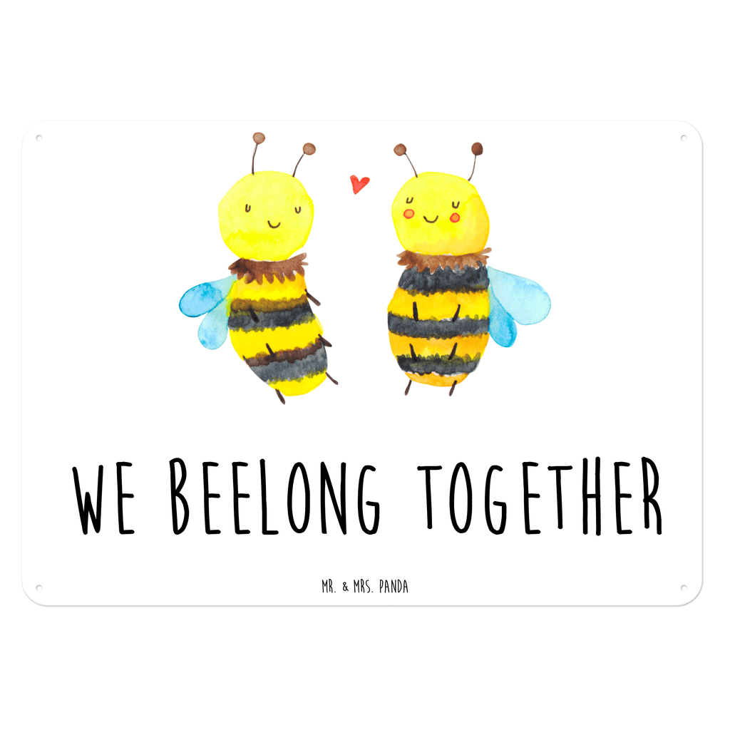 Blechschild Biene Verliebt  Blechschild, Metallschild, Geschenk Schild, Schild, Magnet-Metall-Schild, Deko Schild, Wandschild, Wand-Dekoration, Türschild, Wandschild, Metallschild  Biene, Wespe, Hummel